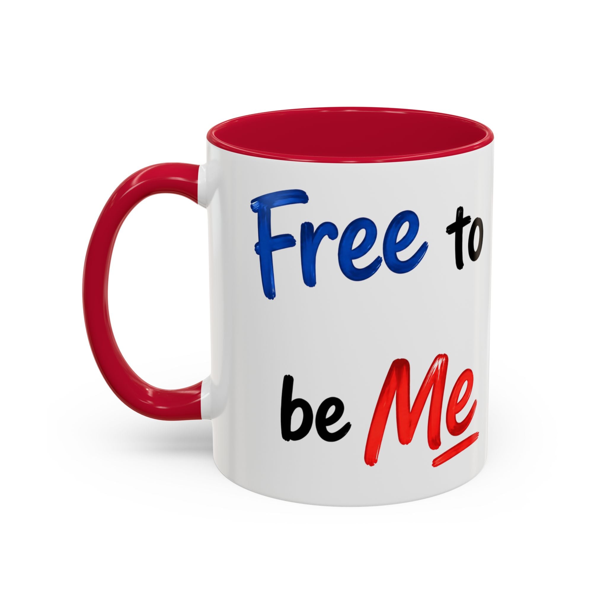 "Free to be Me" Coffee Mug – 11oz/15oz Patriotic Ceramic Mug (multiple colors available)