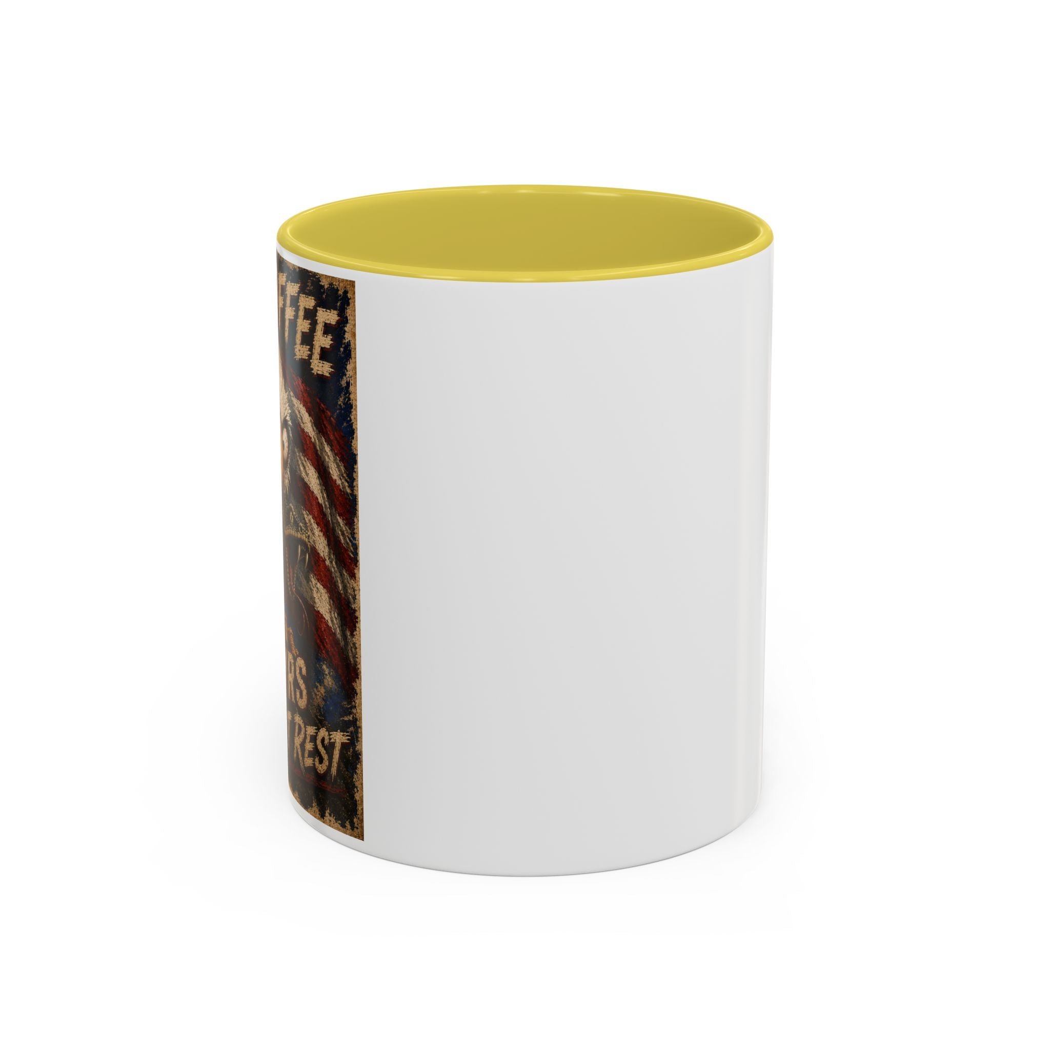 Need Coffee 250 Yrs Without Rest Mug — Patriotic Bald Eagle Coffee Cup (11oz/15oz) (multiple colors available)