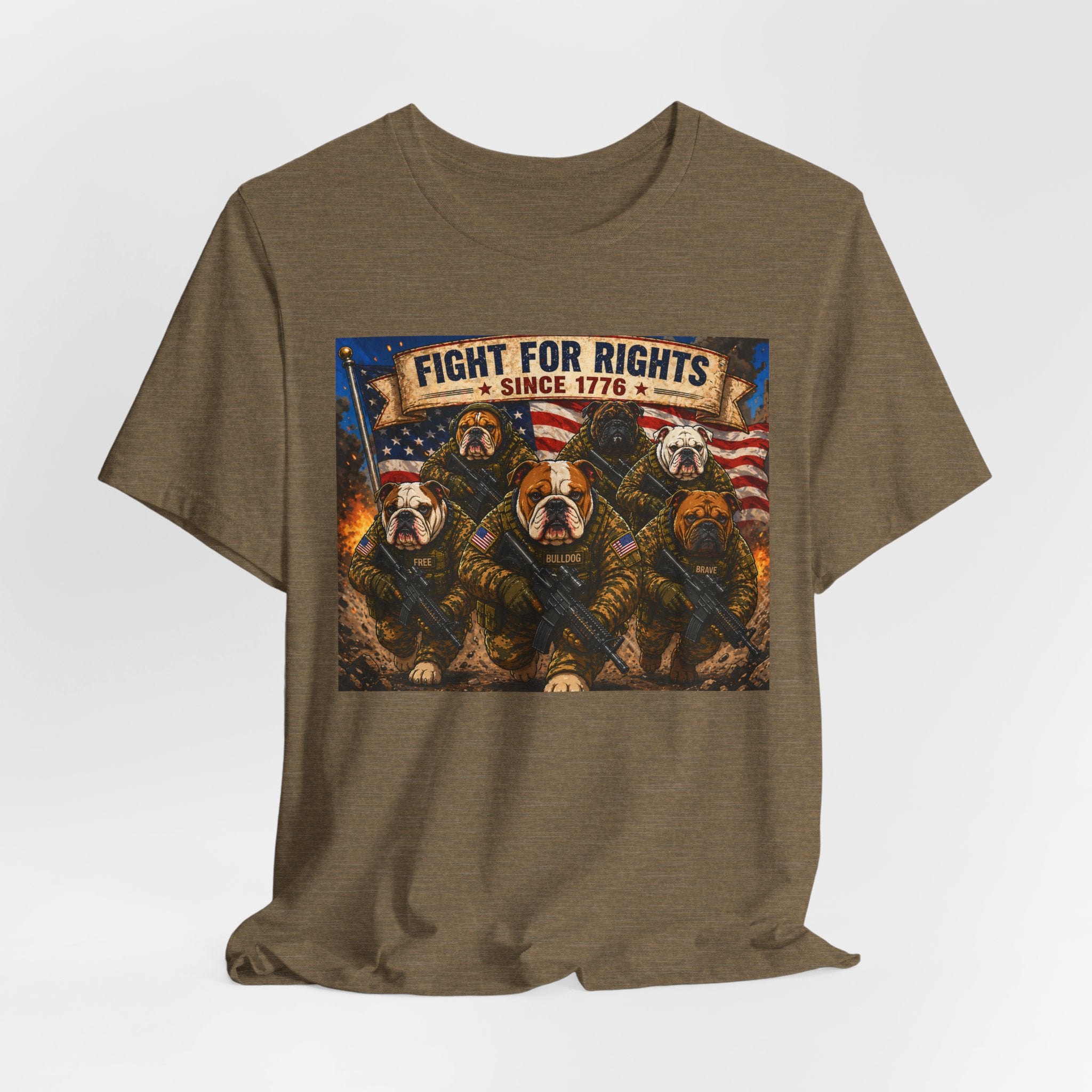 Fight for Rights Bulldogs Graphic Unisex T-shirt  | 250 yrs Independence Day T-shirt (multiple colors available)