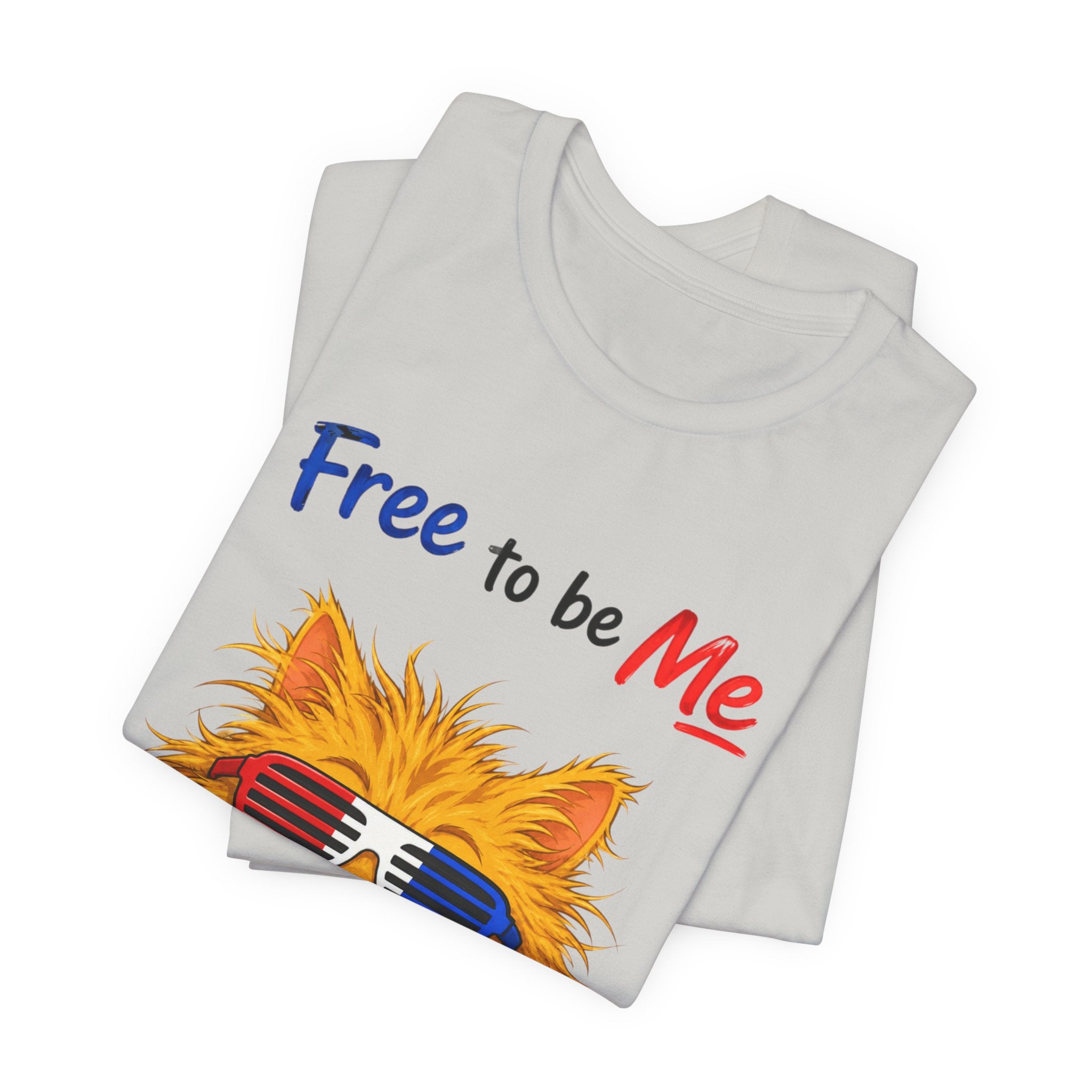 "Free to be Me" Cat Graphic T-shirt  | Unisex Patriotic Independence Day T-shirt (multiple colors available)
