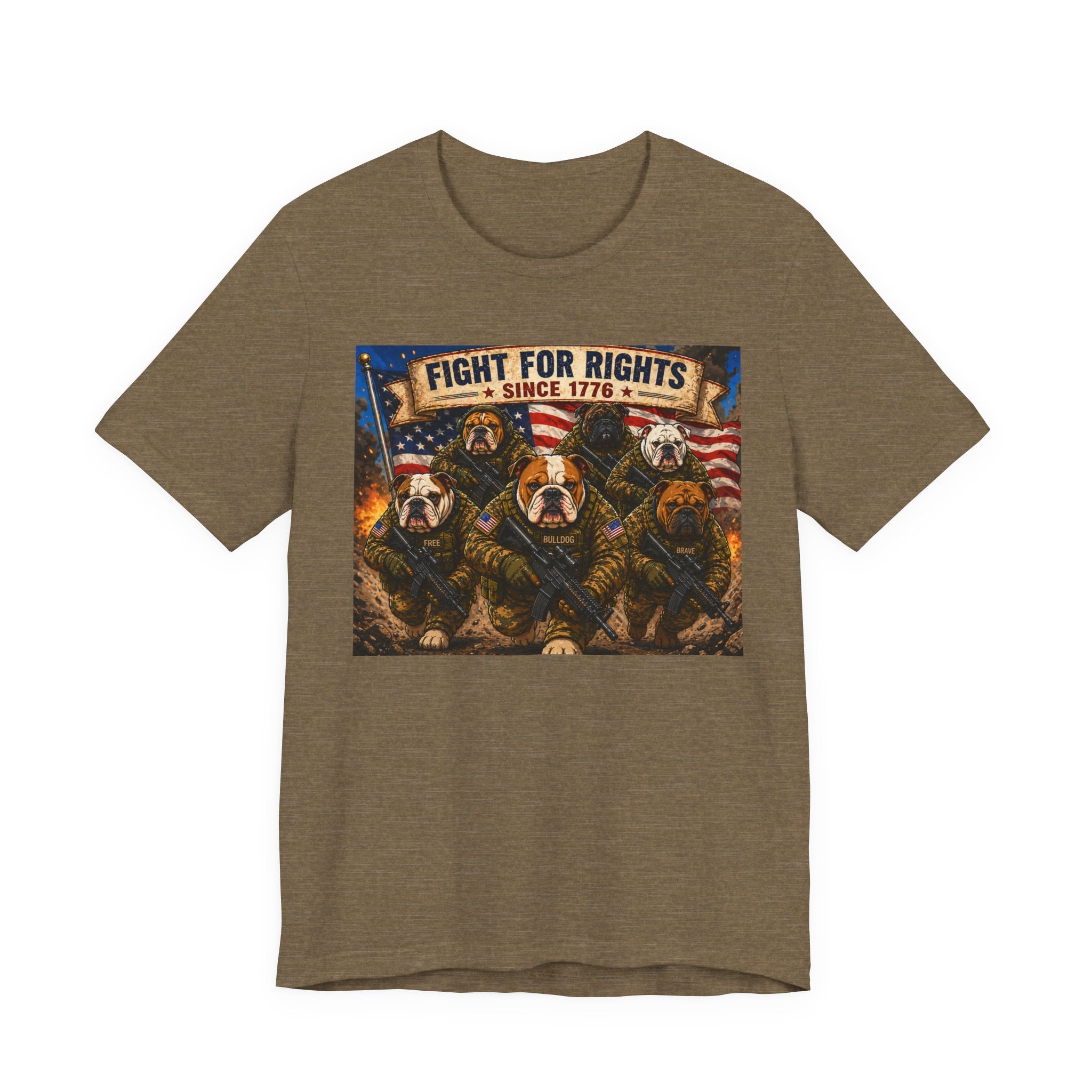 Fight for Rights Bulldogs Graphic Unisex T-shirt  | 250 yrs Independence Day T-shirt (multiple colors available)