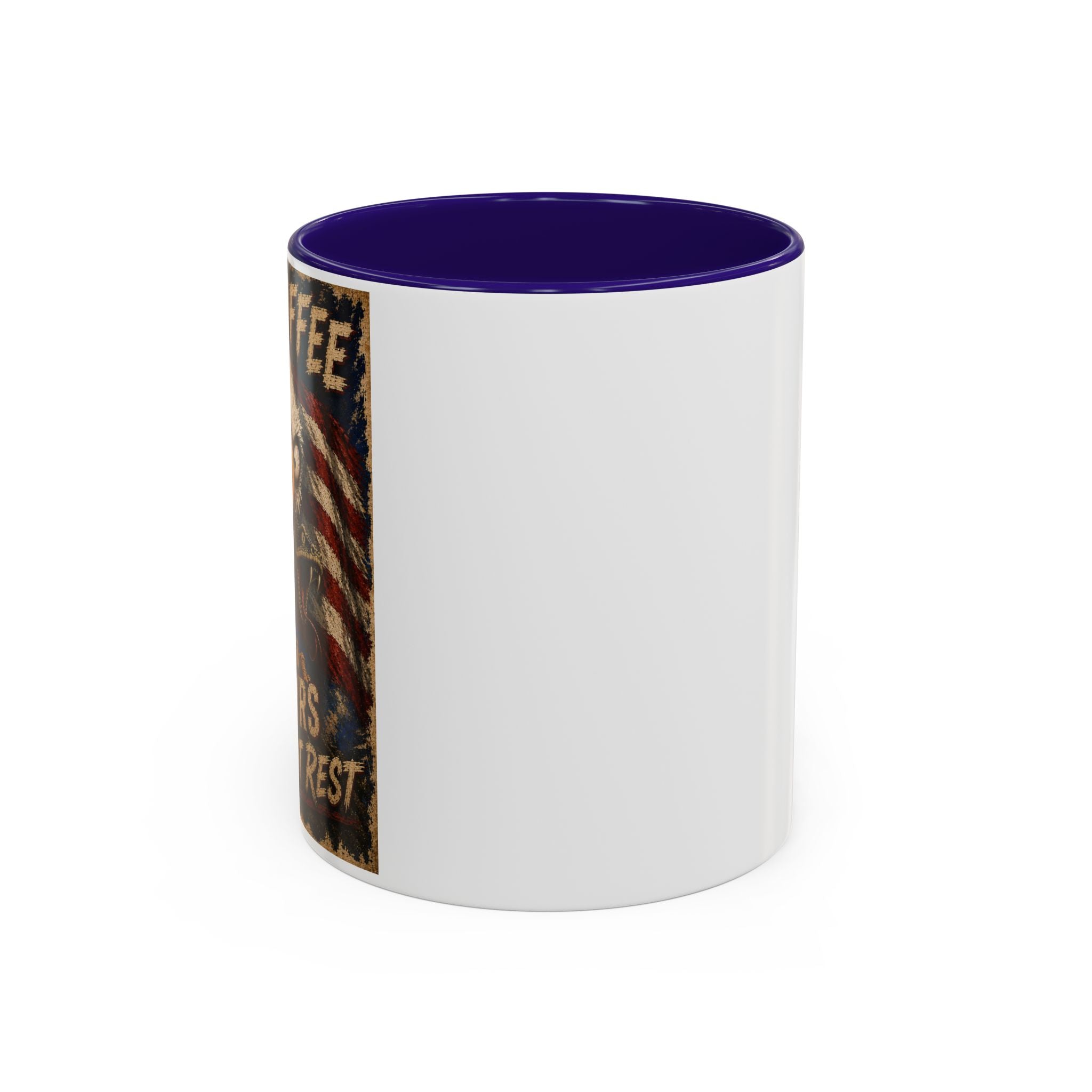 Need Coffee 250 Yrs Without Rest Mug — Patriotic Bald Eagle Coffee Cup (11oz/15oz) (multiple colors available)