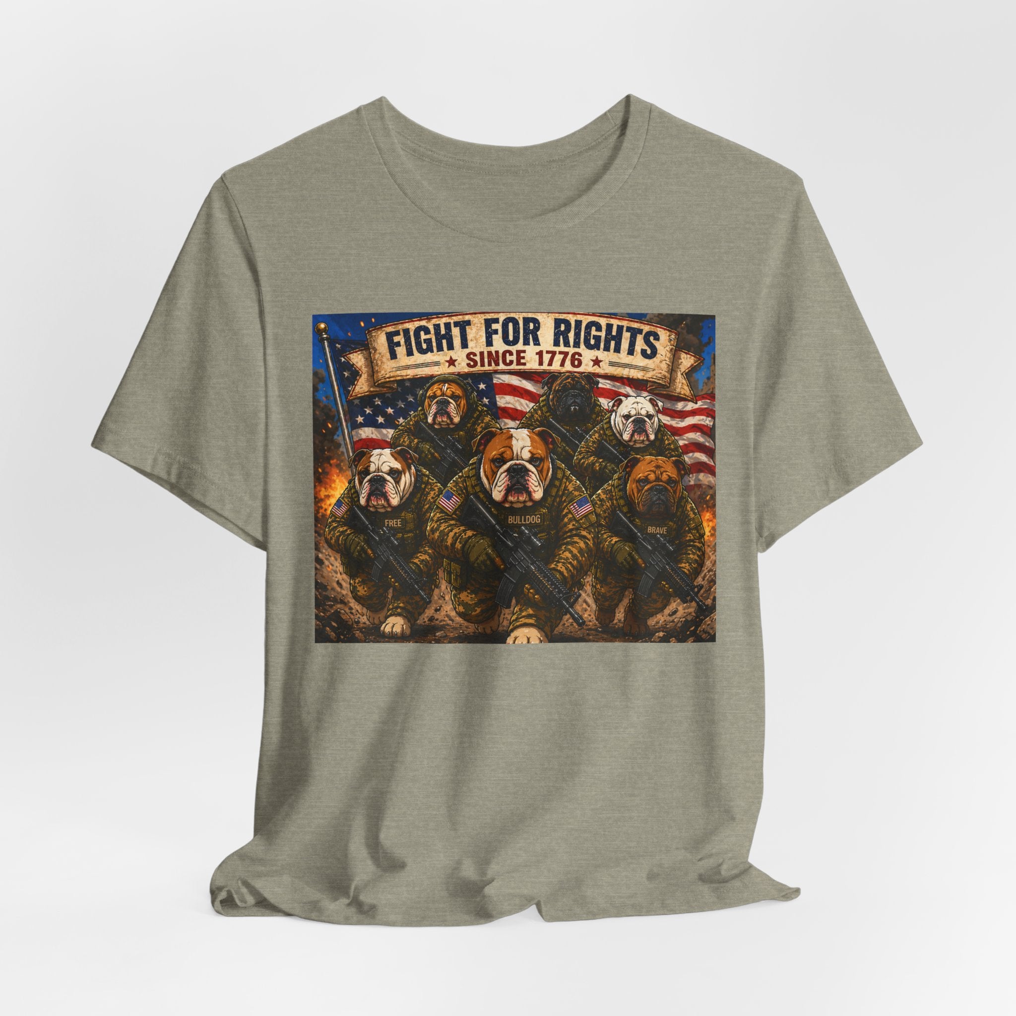 Fight for Rights Bulldogs Graphic Unisex T-shirt  | 250 yrs Independence Day T-shirt (multiple colors available)