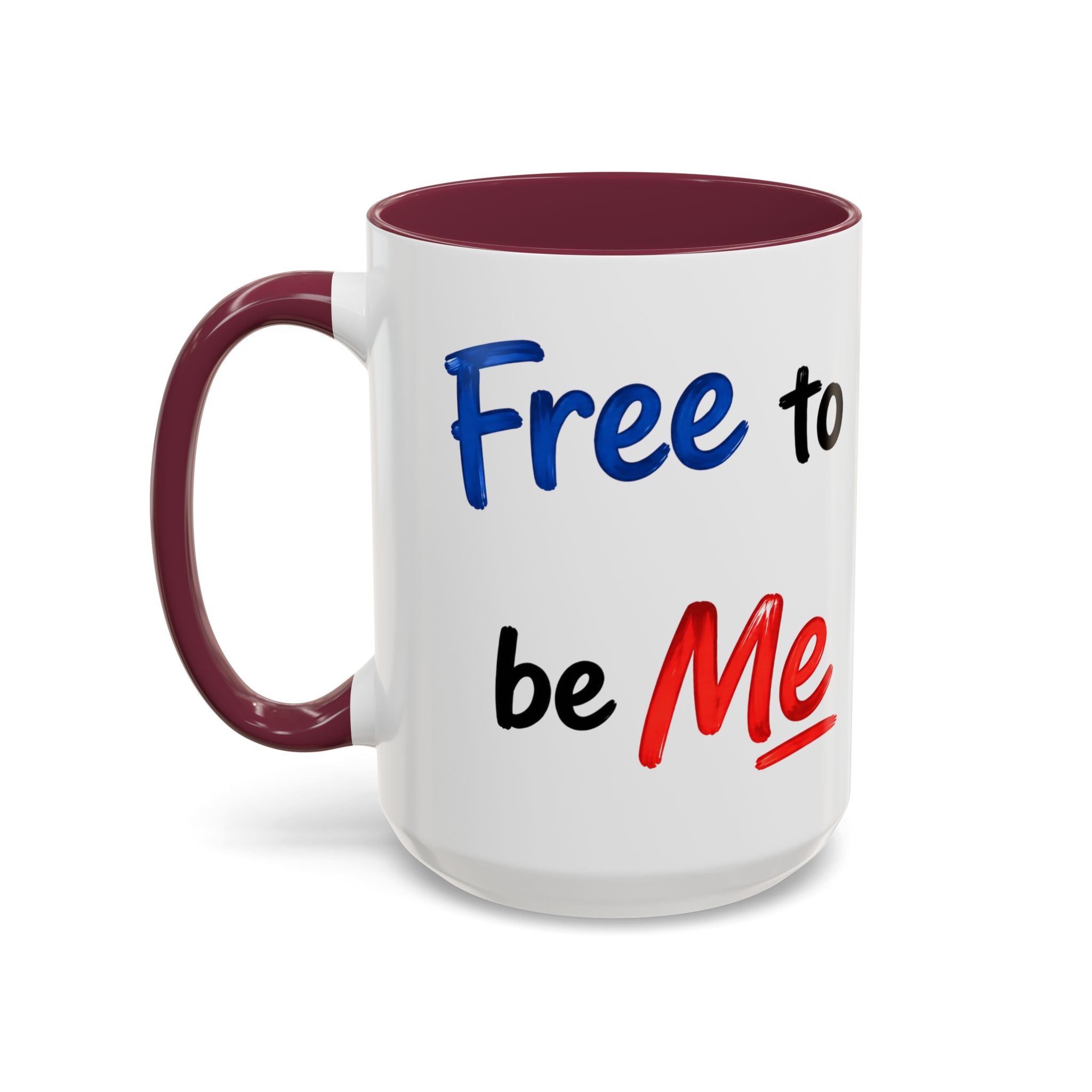 "Free to be Me" Coffee Mug – 11oz/15oz Patriotic Ceramic Mug (multiple colors available)