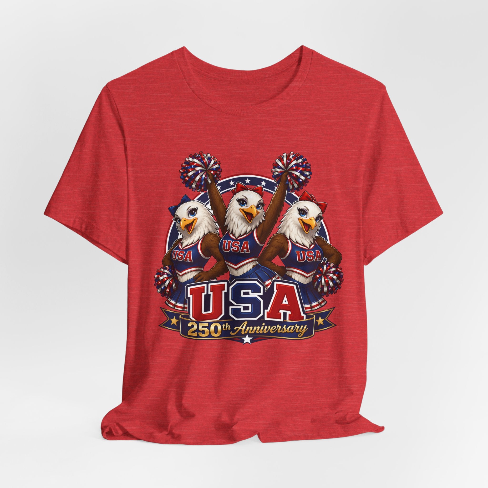 Eagle Cheerleaders USA 250th Anniversary  T-shirt (multiple colors available)