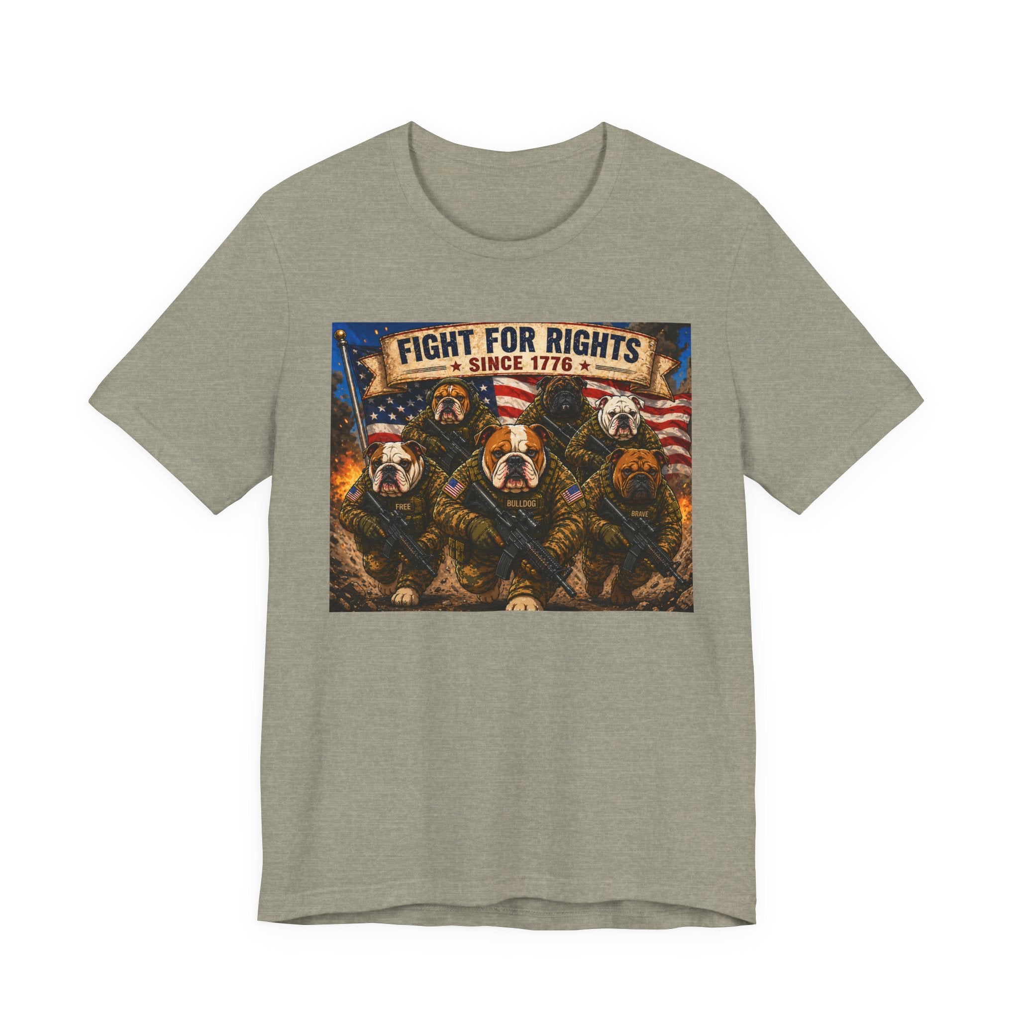 Fight for Rights Bulldogs Graphic Unisex T-shirt  | 250 yrs Independence Day T-shirt (multiple colors available)