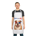 "Free to be Me" Apron Cool Dog| Unisex Patriotic Independence White Apron