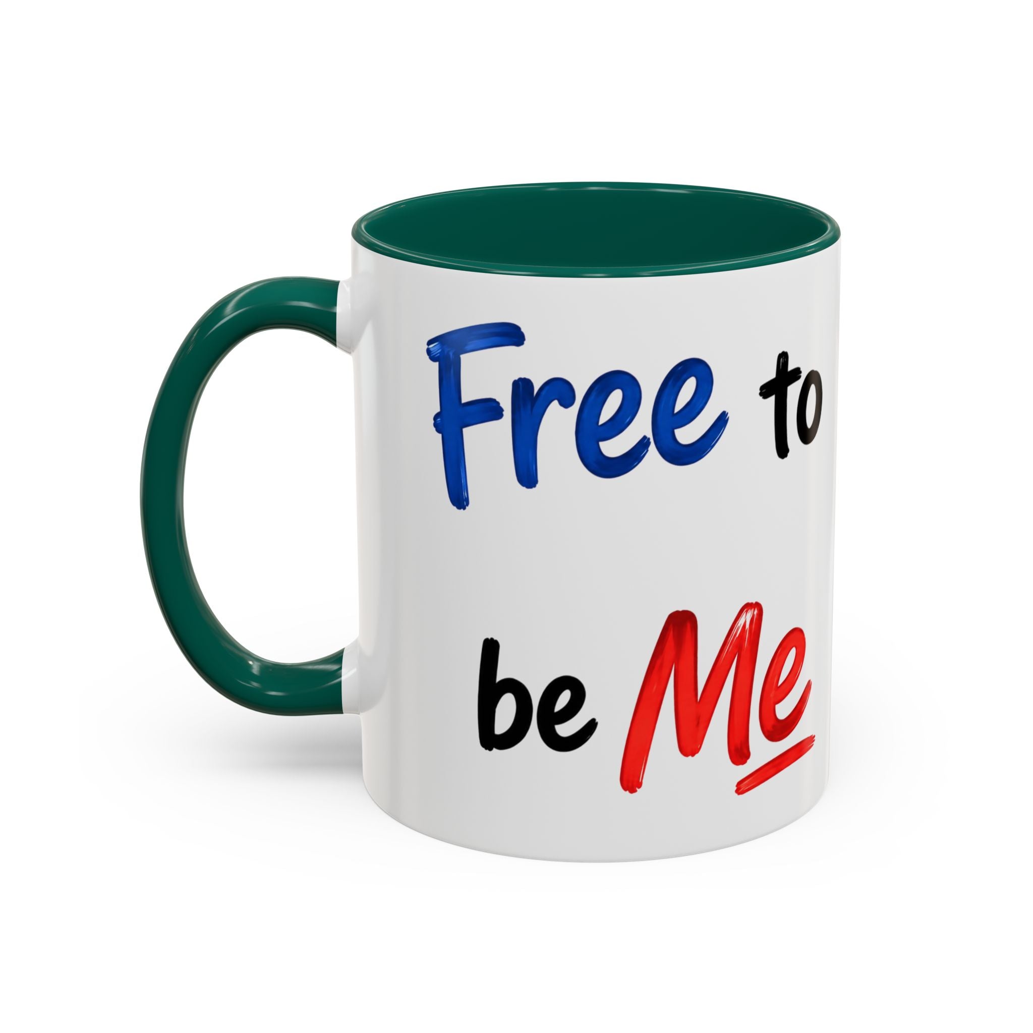 "Free to be Me" Coffee Mug – 11oz/15oz Patriotic Ceramic Mug (multiple colors available)