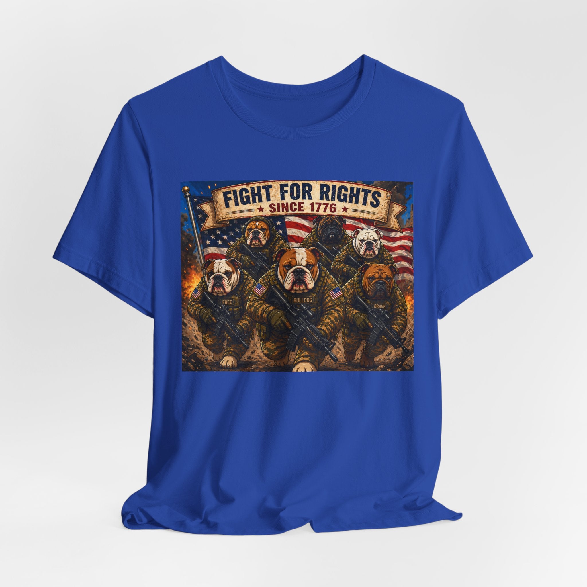 Fight for Rights Bulldogs Graphic Unisex T-shirt  | 250 yrs Independence Day T-shirt (multiple colors available)