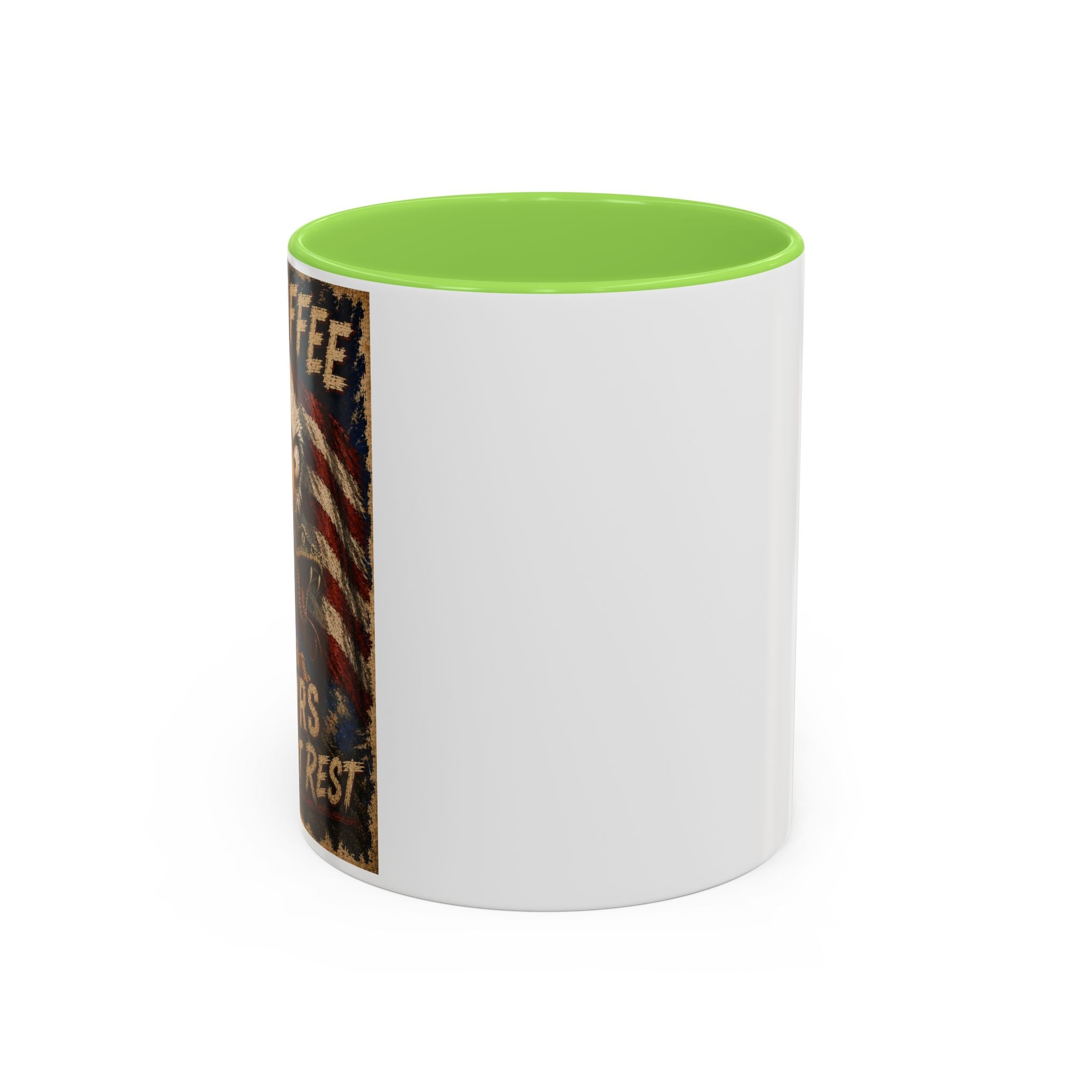 Need Coffee 250 Yrs Without Rest Mug — Patriotic Bald Eagle Coffee Cup (11oz/15oz) (multiple colors available)