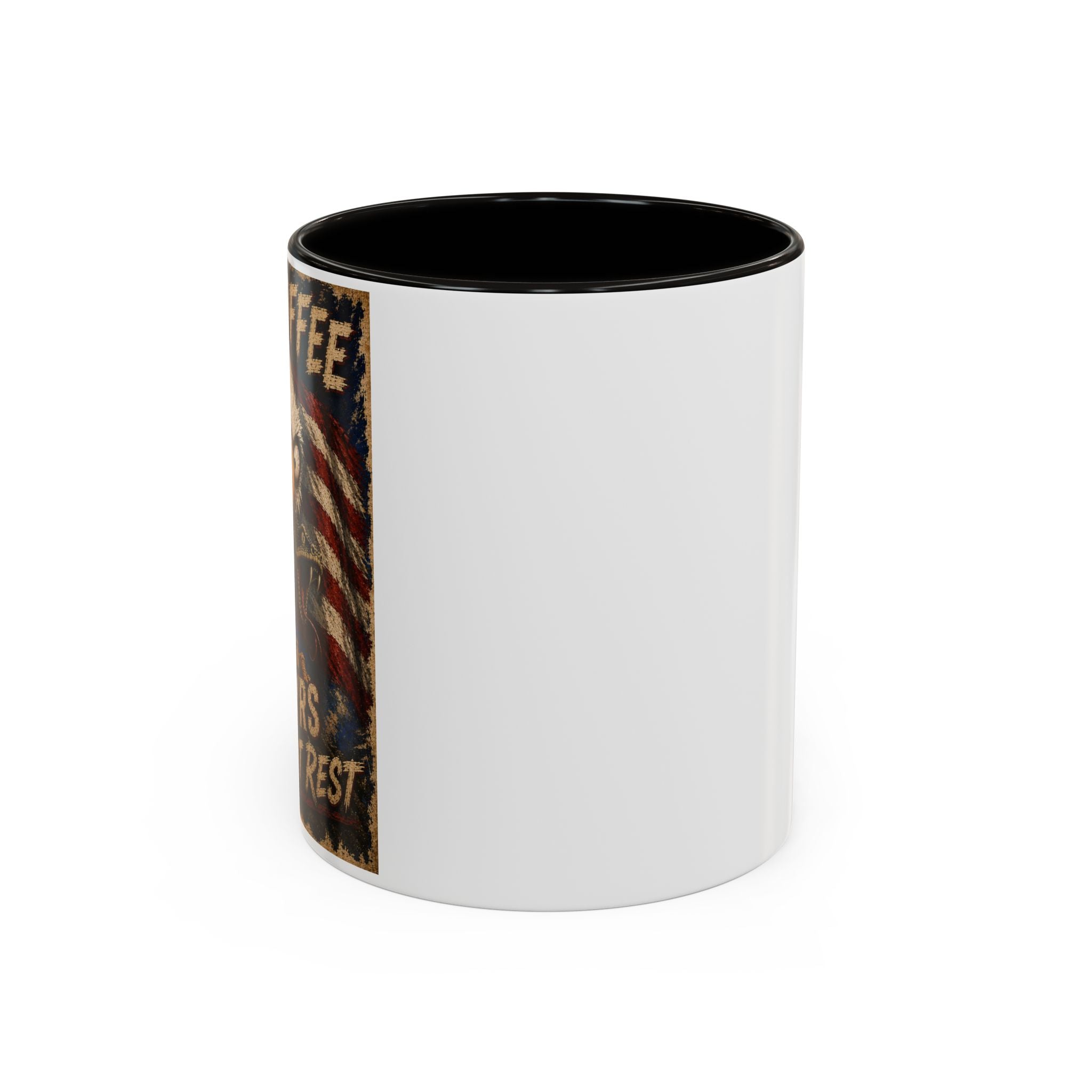 Need Coffee 250 Yrs Without Rest Mug — Patriotic Bald Eagle Coffee Cup (11oz/15oz) (multiple colors available)