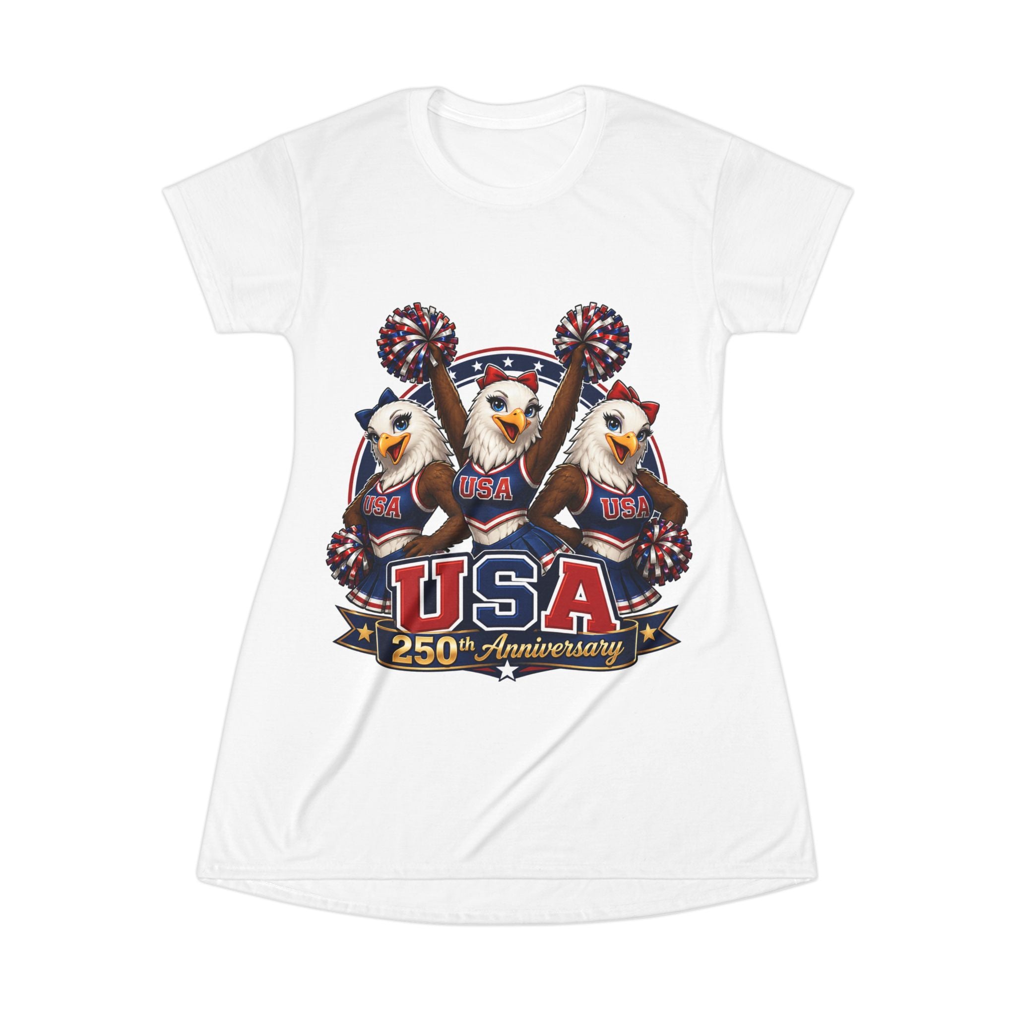 Eagle Cheerleaders T-shirt Dress | USA 250th Anniversary