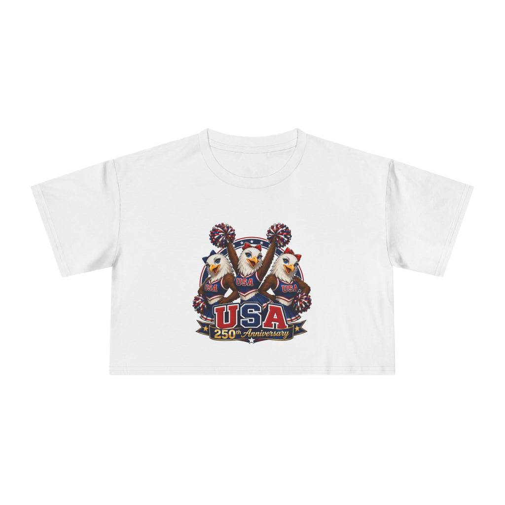 Eagles Cheerleaders USA 250th Anniversary Crop T-shirt  | 4th of July