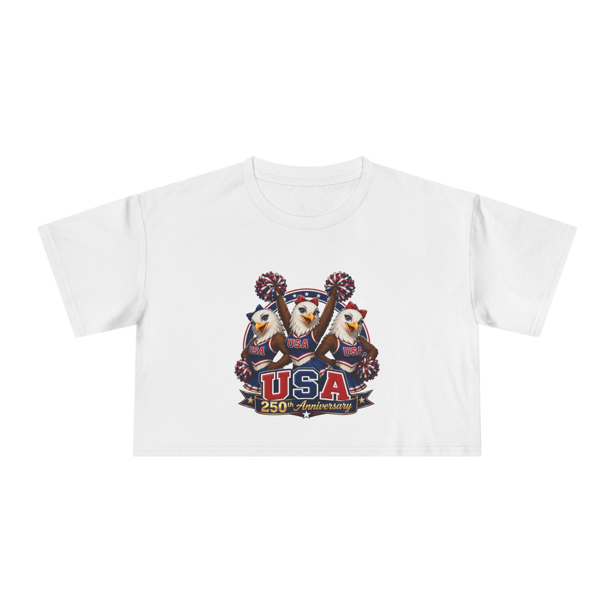 Eagles Cheerleaders USA 250th Anniversary Crop T-shirt  | 4th of July