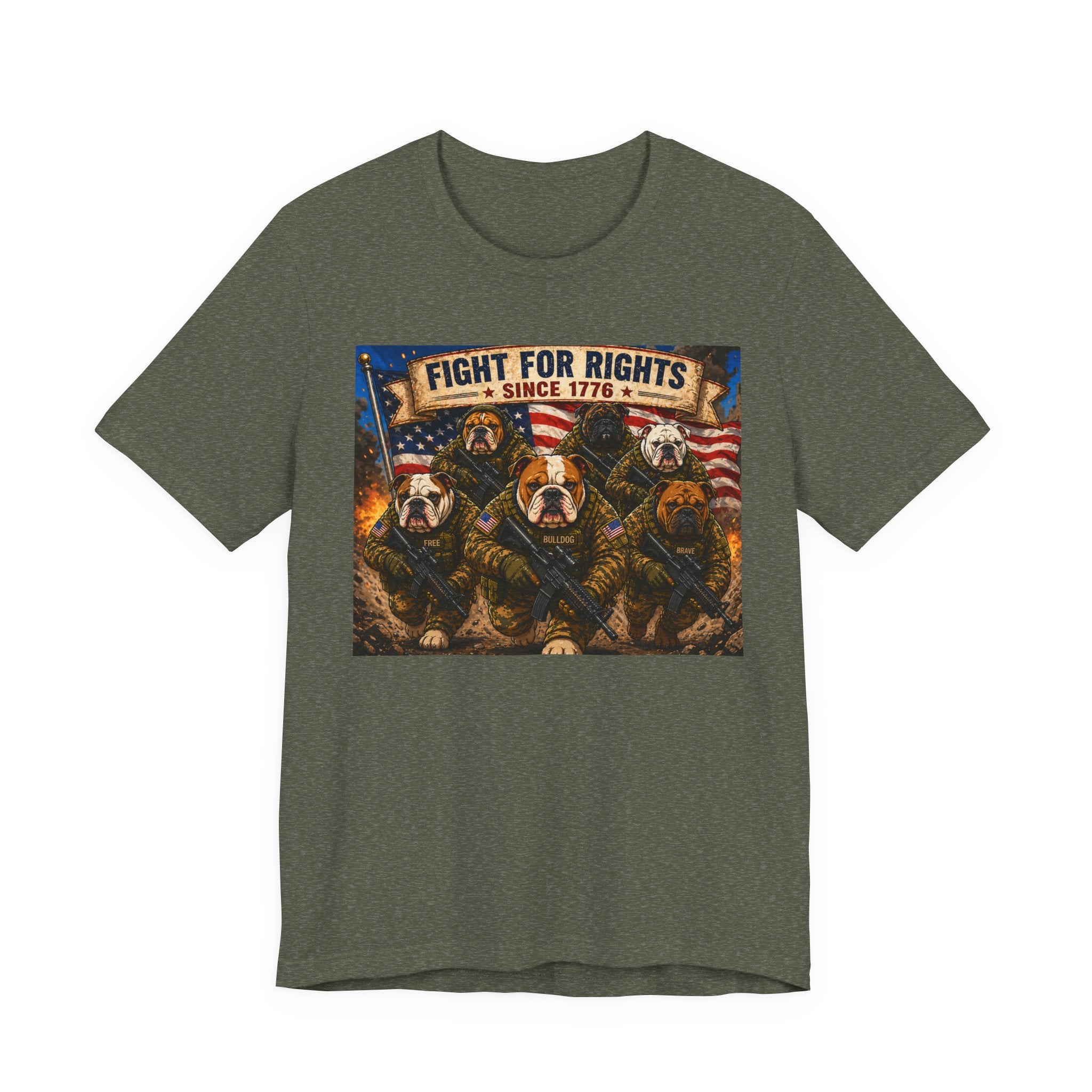 Fight for Rights Bulldogs Graphic Unisex T-shirt  | 250 yrs Independence Day T-shirt (multiple colors available)