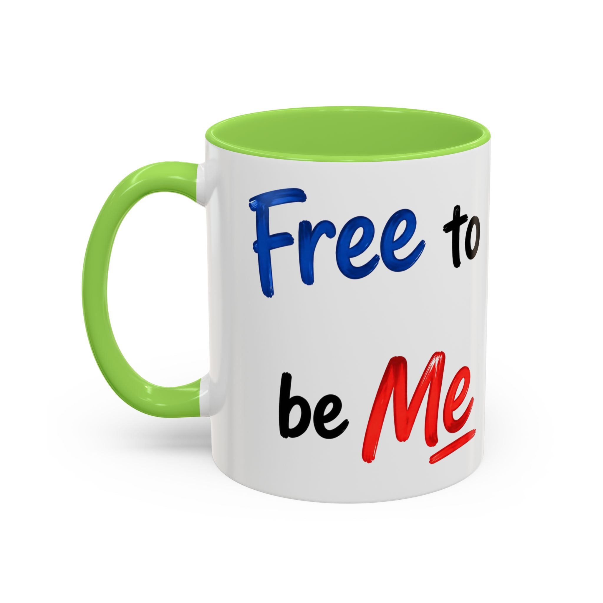 "Free to be Me" Coffee Mug – 11oz/15oz Patriotic Ceramic Mug (multiple colors available)